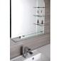 Aqualine Wega - Miroir 650x900 mm, arrondi, avec étagères 65028 Aqualine Wega - Miroir 650x900 mm, arrondi, avec étagères 65028