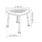 Sapho Accessoire Ridder - Tabouret, aluminium/ bambou A00502081