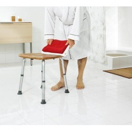 Sapho Accessoire Ridder - Tabouret, aluminium/ bambou A00502081