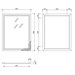 Sapho Bohemia - Miroir dans un cadre en bois 686x886 mm, doré NL483