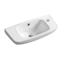 Aqualine Small - Lave-mains murale 510x215 mm, avec 1 trou à droite, blanc 10TP70051