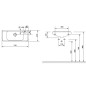 Aqualine Small - Lave-mains murale 510x215 mm, avec 1 trou à droite, blanc 10TP70051