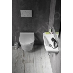 Aqualine Small - Lave-mains murale 510x215 mm, avec 1 trou à droite, blanc 10TP70051