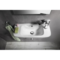 Aqualine Small - Lave-mains murale 510x215 mm, avec 1 trou à droite, blanc 10TP70051