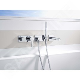 Hansa Ronda - Mitigeur de baignoire encastré, avec inverseur pour 2 sorties, chrome 44599583