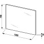Jika Zeta - Miroir 1000x750x19 mm, blanc H4555560393041 Jika Zeta - Miroir 1000x750x19 mm, blanc H4555560393041