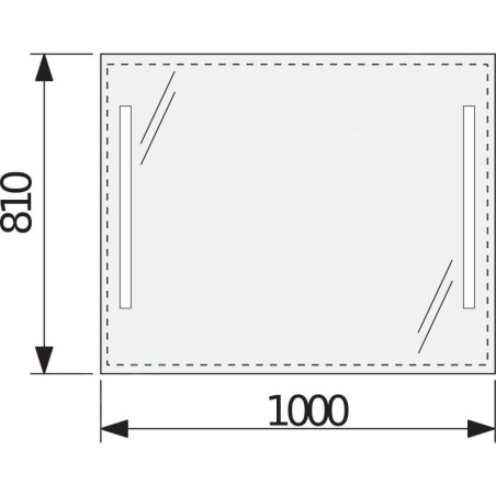 Jika Clear - Miroir 1000x810x40 mm H4557611731441