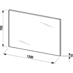 Jika Zeta - Miroir, 1200x750x19 mm, blanc H4555570393041