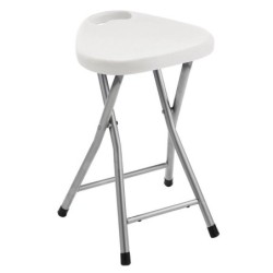 Aqualine White Line - Tabouret de salle de bain pliant, 300x465x293 mm, blanc CO75