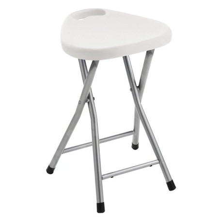 Aqualine White Line - Tabouret de salle de bain pliant, 300x465x293 mm, blanc CO75