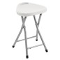 Aqualine White Line - Tabouret de salle de bain pliant, 300x465x293 mm, blanc CO75