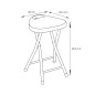 Aqualine White Line - Tabouret de salle de bain pliant, 300x465x293 mm, blanc CO75