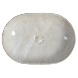 Sapho Dalma - Vasque à poser, 590x420 mm, sans trou pour robinet, marfil MM427