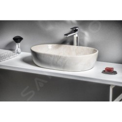Sapho Dalma - Vasque à poser, 590x420 mm, sans trou pour robinet, marfil MM427