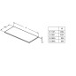 Ideal Standard Connect Air - Plateau 1304 x 18 x 442 mm, blanc brillant laqué E1147B2 Ideal Standard Connect Air - Plateau 1304 x 18 x 442 mm, blanc brillant laqué E1147B2