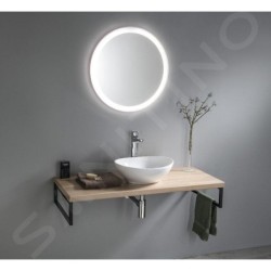 Aqualine Céramique - Vasque à poser, 420x340 mm, sans trou pour robinet, blanc 49412