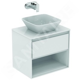 Ideal Standard Connect Air - Plateau 604 x 18 x 442 mm, brun foncé mat laqué E0848VY