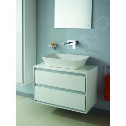Ideal Standard Connect Air - Plateau 804 x 18 x 442 mm, gris clair brillant laqué E0849EQ