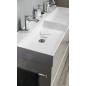 Sapho Godiva - Double-lavabo 1190x440 mm, sans trop-plein, 2 trous pour robinet, blanc GU119