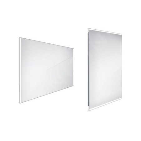 Nimco Miroirs - Miroir de salle de bains LED 900 x 700 mm, carré, aluminium ZP 11019