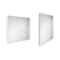 Nimco Miroirs - Miroir de salle de bains éclairé par LED 900 x 700 mm, arrondi, aluminium ZP 17019 Nimco Miroirs - Miroir de salle de bains éclairé par LED 900 x 700 mm, arrondi, aluminium ZP 17019