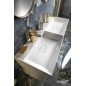 Sapho Godiva - Double-lavabo 1190x440 mm, sans trop-plein, 2 trous pour robinet, blanc GU119