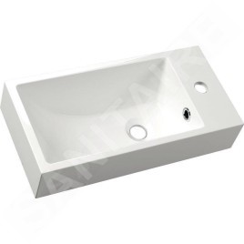 Sapho Small - Lavabo Ariana 500x100x250 mm, robinet à droite, blanc SM016