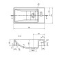 Sapho Small - Lavabo Ariana 500x100x250 mm, robinet à droite, blanc SM016 Sapho Small - Lavabo Ariana 500x100x250 mm, robinet à droite, blanc SM016
