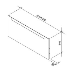 Ravak Clear - Miroir 800x440 mm, avec éclairage intégré X000000765