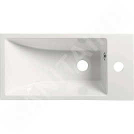 Sapho Small - Lavabo Ariana 500x100x250 mm, robinet à droite, blanc SM016