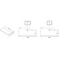 Ravak Moon/Formy - Plaque de lavabo I, 1000 x 550 x 70 mm - blanc X000000840