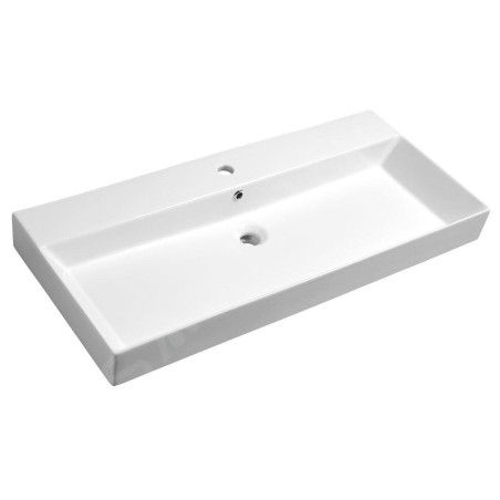 Sapho Kare - Meuble-lavabo Kare 980x460 mm, avec un trou pour robinet, blanc 17100