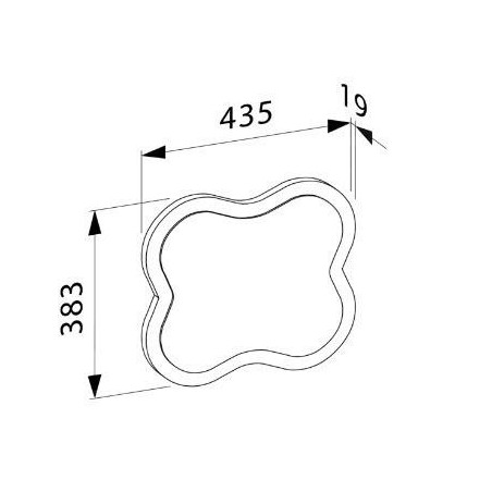 Laufen Florakids - Miroir, fleur, 435x19x383 mm, rouge H4616010034691