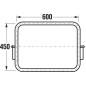 Jika Universum - Miroir sans levier 600x450 mm, inox H3897190030001 Jika Universum - Miroir sans levier 600x450 mm, inox H3897190030001