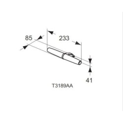 Ideal Standard Mirror&Light - Luminaire LED Eva 233x85x41 mm, 6W, chrome T3189AA