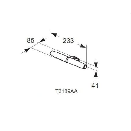 Ideal Standard Mirror&Light - Luminaire LED Eva 233x85x41 mm, 6W, chrome T3189AA