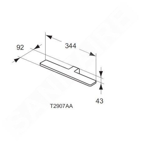 Ideal Standard Mirror&Light - Luminaire LED Luxury 344x92x43 mm, 9W, chrome T2907AA