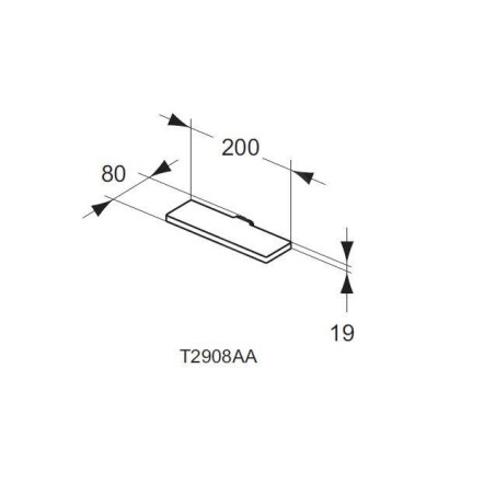 Ideal Standard Mirror&Light - Luminaire LED Compact 200x80x19 mm, 6W, chrome T2908AA