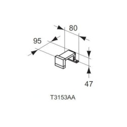 Ideal Standard Mirror&Light - Luminaire LED Titty 80x95x47 mm, 4,8W, chrome T3153AA