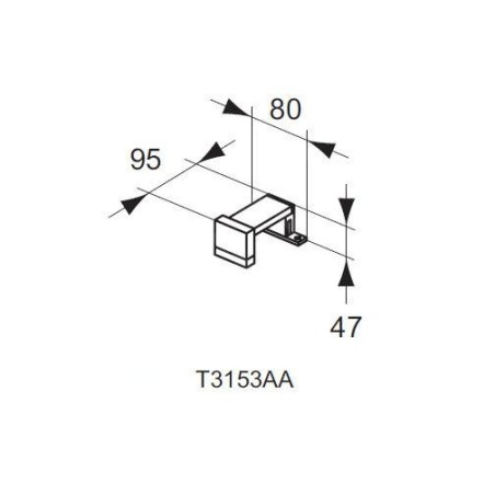 Ideal Standard Mirror&Light - Luminaire LED Titty 80x95x47 mm, 4,8W, chrome T3153AA