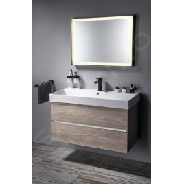 Sapho Kare - Meuble-lavabo Kare 980x460 mm, avec un trou pour robinet, blanc 17100