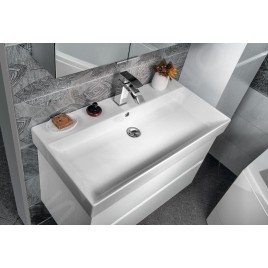 Sapho Kare - Meuble-lavabo Kare 980x460 mm, avec un trou pour robinet, blanc 17100