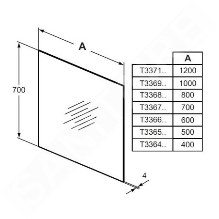 Ideal Standard Mirror&Light - Miroir 700x700 mm T3367BH