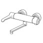 Hansa Clinica - Mitigeur thermostatique de lavabo avec bec orientable, Thermo Cool, chrome 08805202