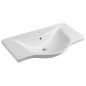 Aqualine Zara - Lavabo 795x460 mm, avec trop-plein, trou pour robinet, blanc 10080 Aqualine Zara - Lavabo 795x460 mm, avec trop-plein, trou pour robinet, blanc 10080