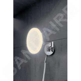 Nimco Miroir de maquillage - Miroir de maquillage mural avec éclairage LED, chrome ZK 20265P-26