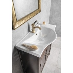 Aqualine Zara - Lavabo 795x460 mm, avec trop-plein, trou pour robinet, blanc 10080