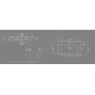Aqualine Zuno - Lavabo 750x450 mm, avec trop-plein, trou pour robinet, blanc 9075