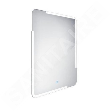 Nimco Miroirs - Miroir avec cadre éclairage LED, 600x800 mm, aluminium ZP 15002V
