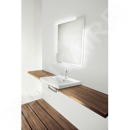 Nimco Miroirs - Miroir avec cadre éclairage LED, 600x800 mm, aluminium ZP 15002V